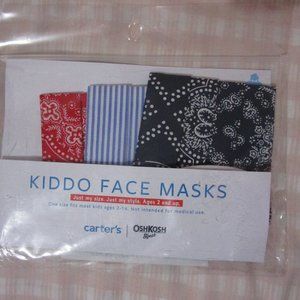 CARTERS/Oshkosh KIDDO FACE MASKS - Cotton 3 Pack - Bandana Print